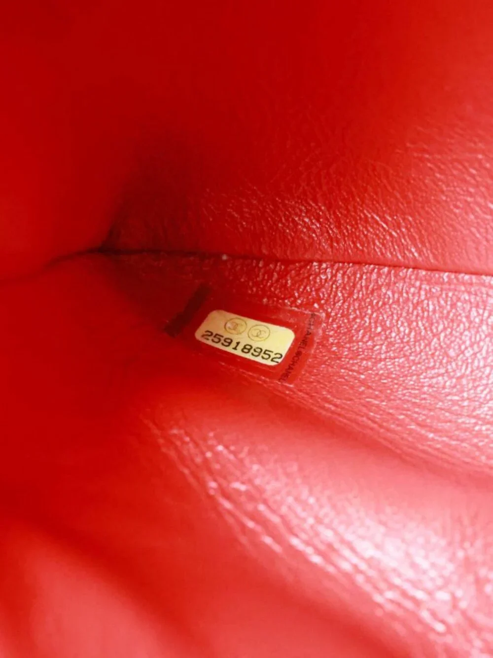 Chanel Envelope Flap Lambskin Chevron Stitched Leather Crossbody Bag Red